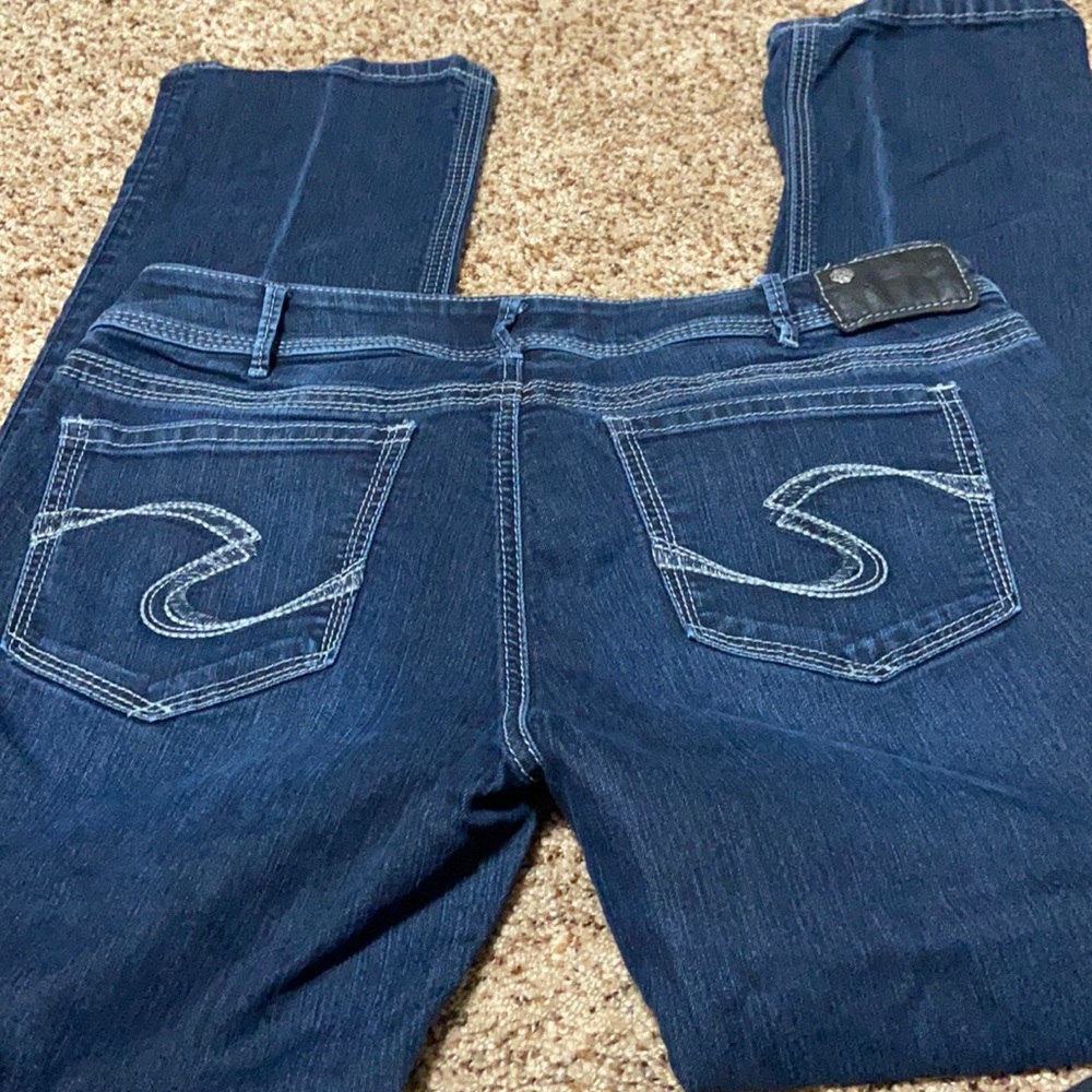 Silver Straight jeans. W34/L32